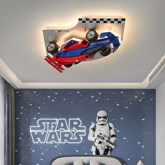 Racing Car Hanging Light - Art Deco Lighting for Kids Room-GraffitiWallArt