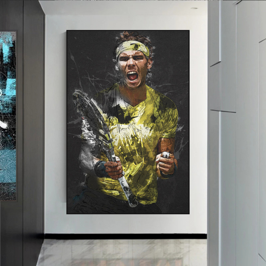 Rafael Nadal Tennis Legend Canvas Wall Art - Famous Sports Decor-GraffitiWallArt