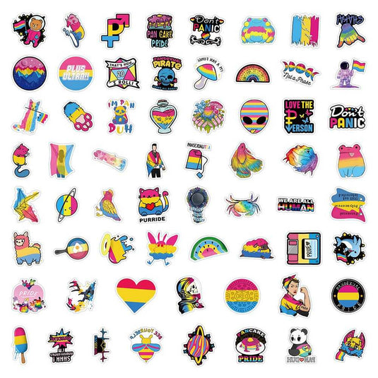 Rainbow Stickers Pack: Vibrant and Durable Designs.-GraffitiWallArt