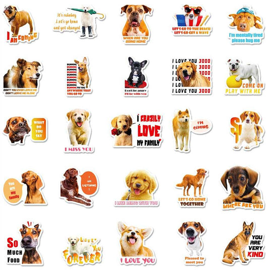 Realistic Dog Stickers Pack - Famous Waterproof Bundle-GraffitiWallArt