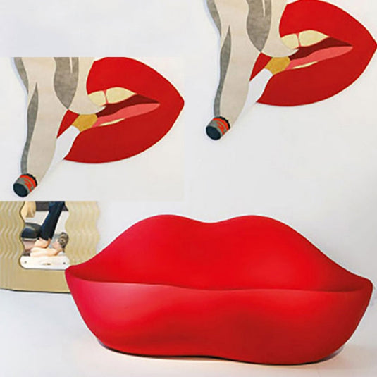 Red Lips Sofa Set-GraffitiWallArt