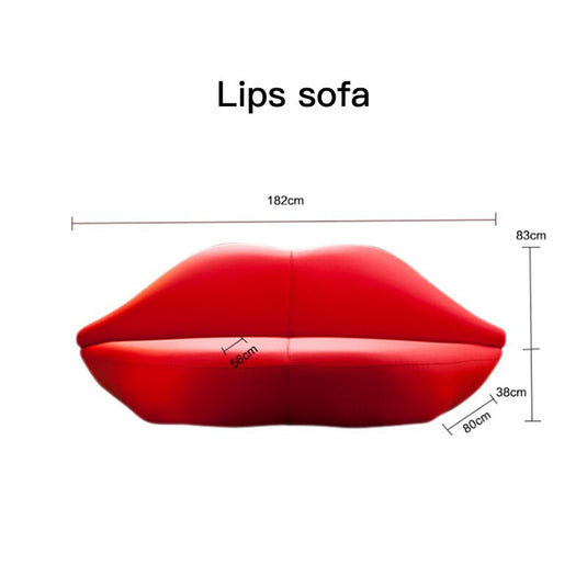 Red Lips Sofa Set-GraffitiWallArt