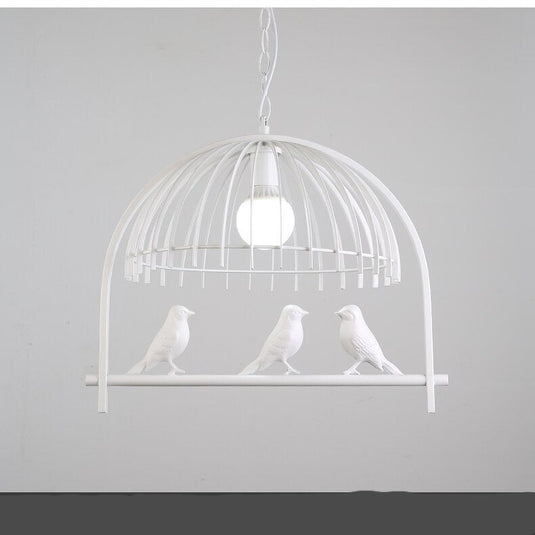 Resin Iron Bird Cage Chandelier-GraffitiWallArt