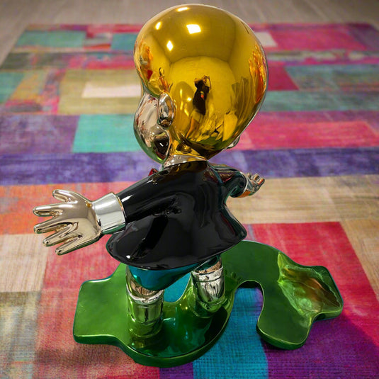 Richie Rich Skating Money Sculpture Statue-GraffitiWallArt