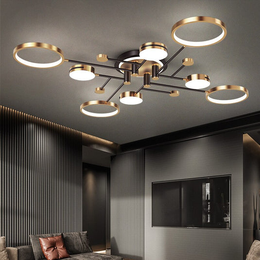 Rings Chandelier: Illuminate Your Space with Style-GraffitiWallArt