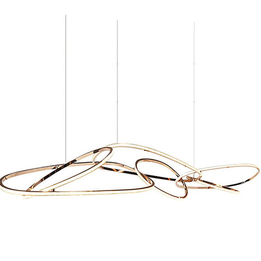 Rings LED Chandelier: Stunning Lighting Fixture-GraffitiWallArt