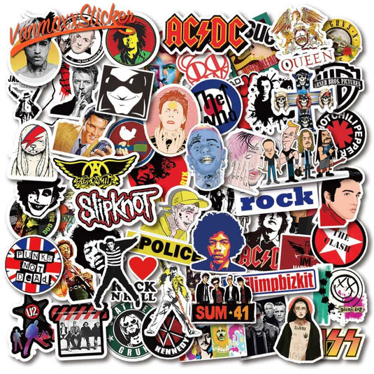 Rock Band Stars Sticker Pack - Famous Waterproof Bundle-GraffitiWallArt