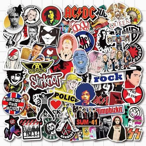 Rock Band Stars Sticker Pack - Famous Waterproof Bundle-GraffitiWallArt