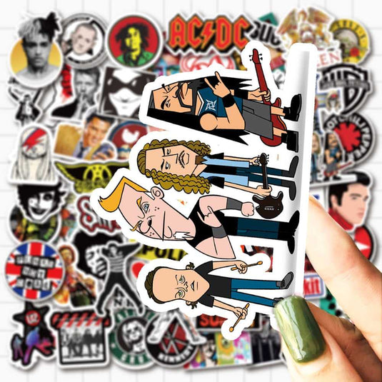 Rock Band Stars Sticker Pack - Famous Waterproof Bundle-GraffitiWallArt