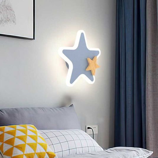 Rocket Moon Star Wall Lamp | Kid's room Lighting Decor-GraffitiWallArt