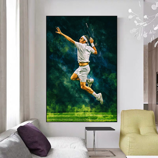 Roger Federer Canvas Wall Art - Legendary Sports Decor-GraffitiWallArt