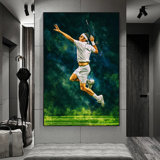 Roger Federer Canvas Wall Art - Legendary Sports Decor-GraffitiWallArt