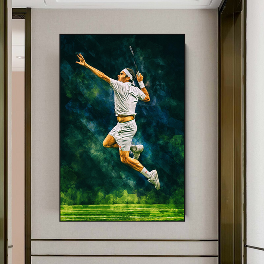 Roger Federer Canvas Wall Art - Legendary Sports Decor-GraffitiWallArt