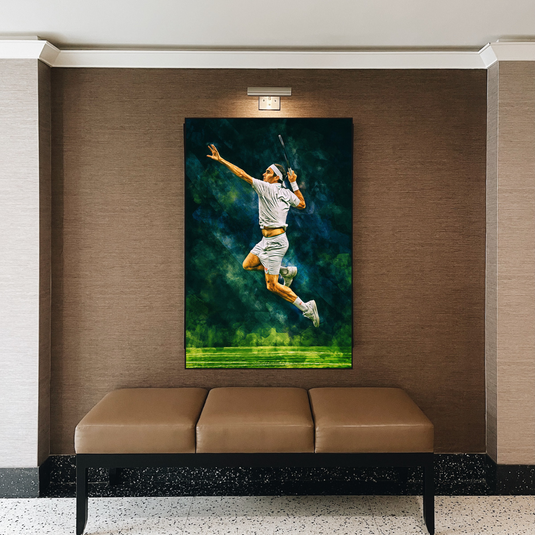 Roger Federer Canvas Wall Art - Legendary Sports Decor-GraffitiWallArt