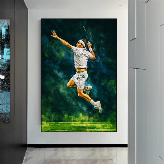 Roger Federer Canvas Wall Art - Legendary Sports Decor-GraffitiWallArt