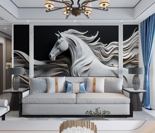 Royal Horse Wallpaper Murals-GraffitiWallArt