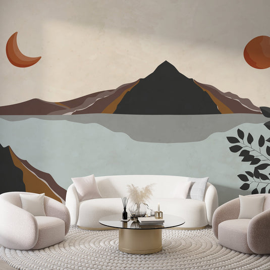 Scandi Nordic Wallpaper Mural - Transform your space-GraffitiWallArt