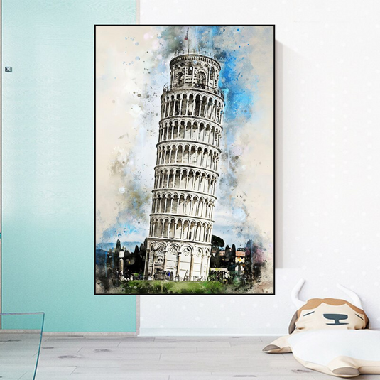 Scenery City Landscape Canvas Wall Art-GraffitiWallArt