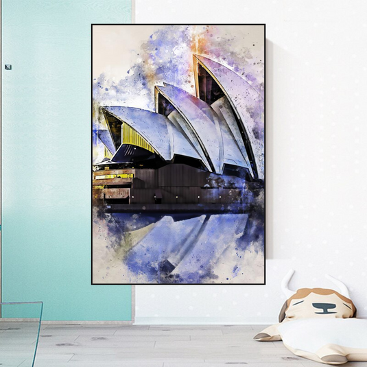 Scenery City Sydney Australia Landscape Canvas Wall Art-GraffitiWallArt