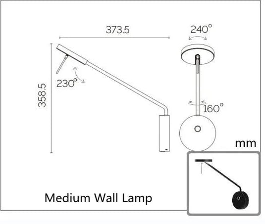 Sconce Swing Arm Wall Lamp-GraffitiWallArt