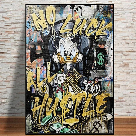 Scrooge Hustle Canvas Wall Art: Discover the Perfect Decor-GraffitiWallArt