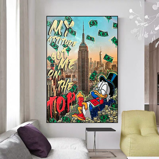 Scrooge Mcduck Canvas Wall Art - Limited Edition Design-GraffitiWallArt