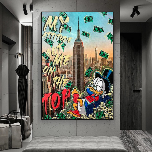 Scrooge Mcduck Canvas Wall Art - Limited Edition Design-GraffitiWallArt