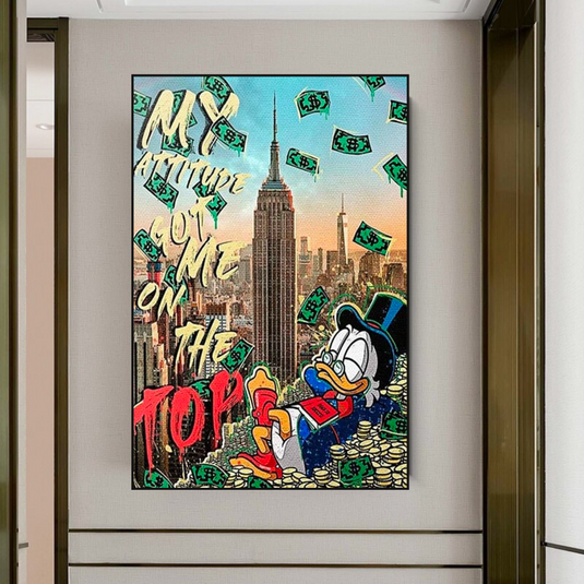 Scrooge Mcduck Canvas Wall Art - Limited Edition Design-GraffitiWallArt