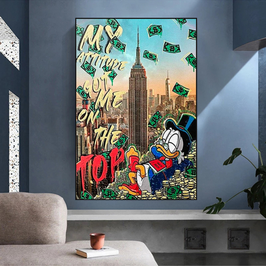 Scrooge Mcduck Canvas Wall Art - Limited Edition Design-GraffitiWallArt