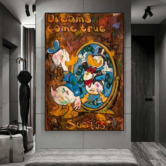 Scrooge McDuck Dreams Come True Millionaire Wall Art Poster-GraffitiWallArt