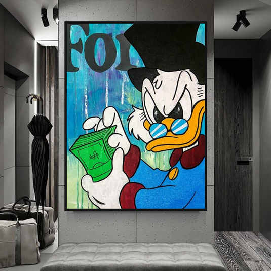 Scrooge McDuck Forbes Canvas Wall Art-GraffitiWallArt