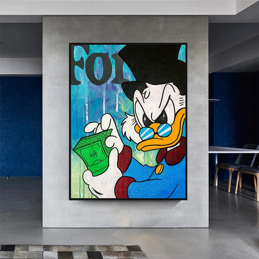 Scrooge McDuck Forbes Canvas Wall Art-GraffitiWallArt