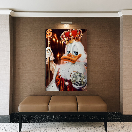 Scrooge McDuck Money Maker Millionaire Canvas Wall Art-GraffitiWallArt