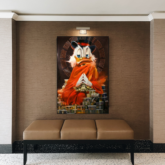 Scrooge McDuck Money Maker Millionaire Canvas Wall Art-GraffitiWallArt