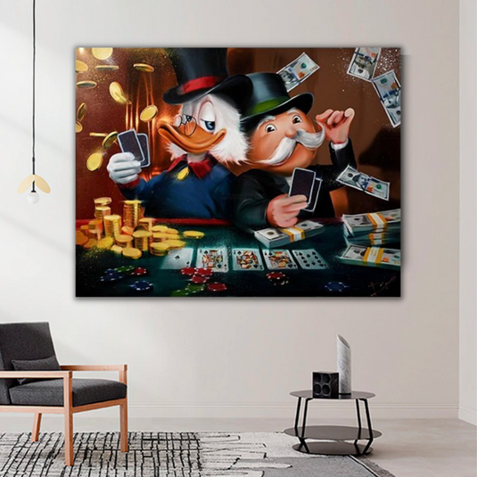 Scrooge McDuck Poker Legends: Mr Monopoly Wall Art-GraffitiWallArt