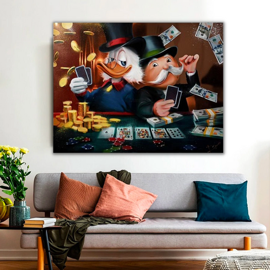 Scrooge McDuck Poker Legends: Mr Monopoly Wall Art-GraffitiWallArt