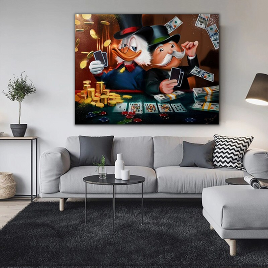 Scrooge McDuck Poker Legends: Mr Monopoly Wall Art-GraffitiWallArt