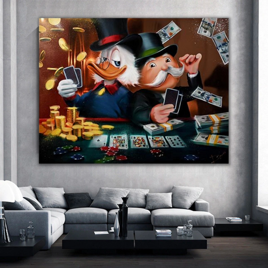 Scrooge McDuck Poker Legends: Mr Monopoly Wall Art-GraffitiWallArt