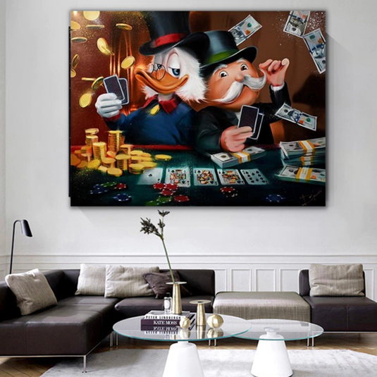 Scrooge McDuck Poker Legends: Mr Monopoly Wall Art-GraffitiWallArt