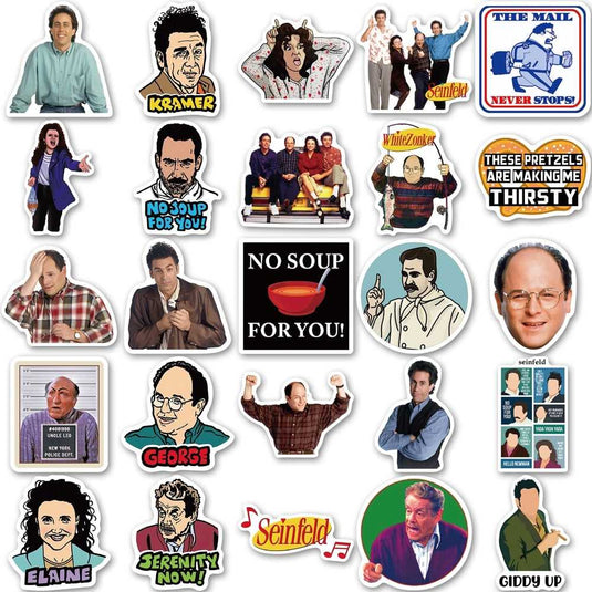 Seinfeld Stickers Pack - Famous Bundle Waterproof-GraffitiWallArt