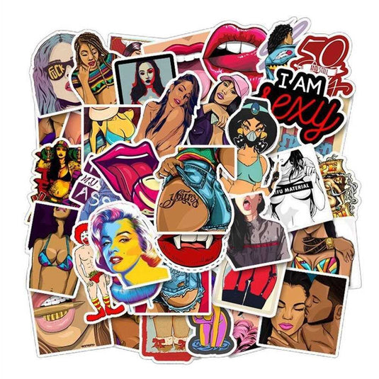 Sexy Beauty Stickers Pack - Famous Waterproof Bundle Stickers-GraffitiWallArt