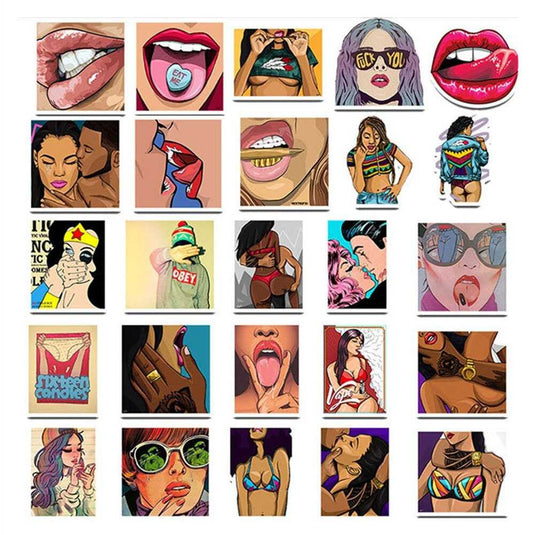 Sexy Beauty Stickers Pack - Famous Waterproof Bundle Stickers-GraffitiWallArt