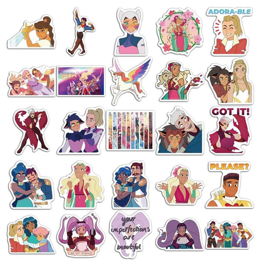 She-Ra Cartoon Stickers - Laptop Water Bottle Decals for Kids-GraffitiWallArt