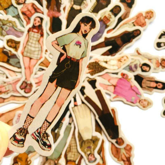 Shop Japanese Street Girl Stickers - Unique designs-GraffitiWallArt