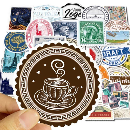 Shop Travel Stamp Stickers Pack - Attractive & Versatile-GraffitiWallArt