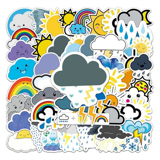 Shop Weather Signs Stickers Pack – Premium Quality Decals-GraffitiWallArt