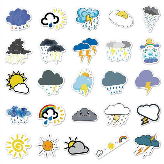 Shop Weather Signs Stickers Pack – Premium Quality Decals-GraffitiWallArt