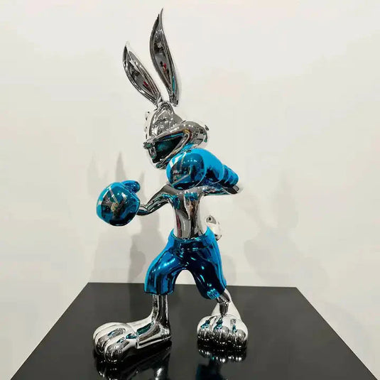 Silver Electroplated Bugs Bunny Statue-GraffitiWallArt