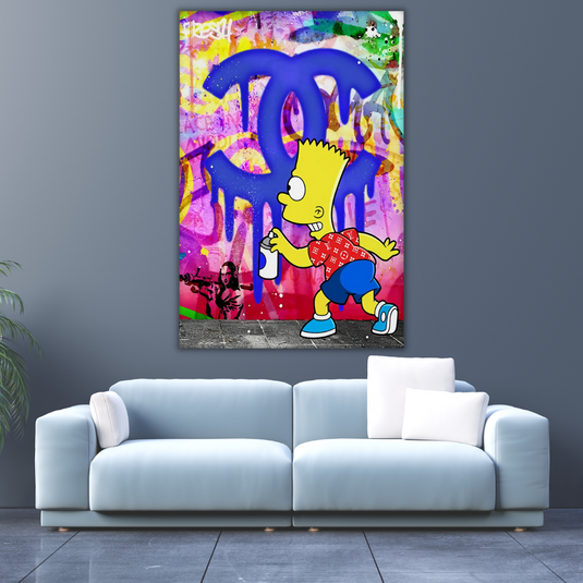 Simpson Canvas Wall Art: Unique and Vibrant Decor-GraffitiWallArt