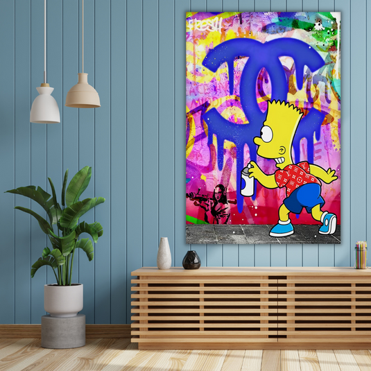 Simpson Canvas Wall Art: Unique and Vibrant Decor-GraffitiWallArt